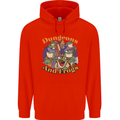 Dungeons & Frogs Role Play Games RPG Mens 80% Cotton Hoodie Bright Red