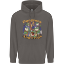 Dungeons & Frogs Role Play Games RPG Mens 80% Cotton Hoodie Charcoal