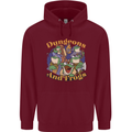 Dungeons & Frogs Role Play Games RPG Mens 80% Cotton Hoodie Maroon