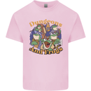Dungeons & Frogs Role Play Games RPG Mens Cotton T-Shirt Tee Top Light Pink