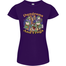 Dungeons & Frogs Role Play Games RPG Womens Petite Cut T-Shirt Purple