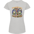 Dungeons & Frogs Role Play Games RPG Womens Petite Cut T-Shirt Sports Grey