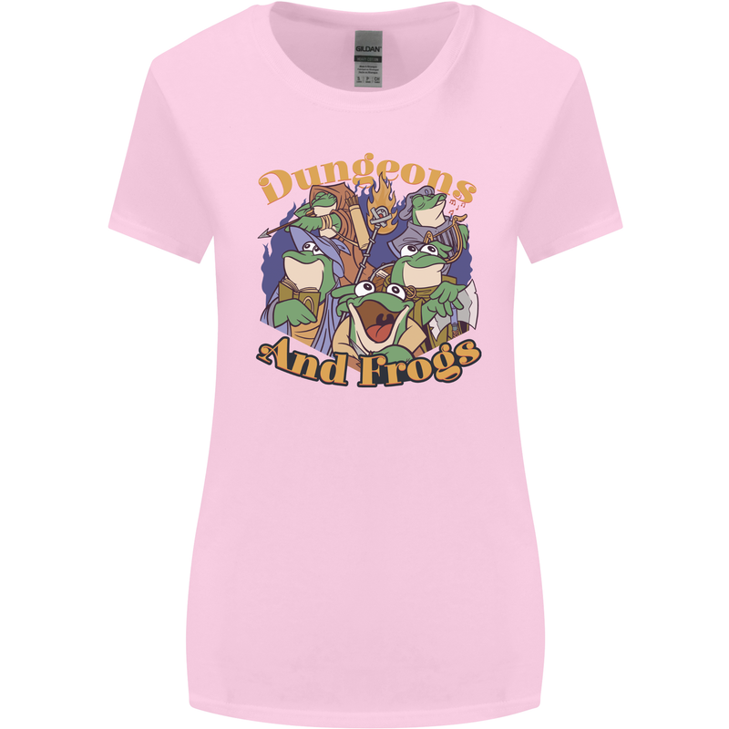 Dungeons & Frogs Role Play Games RPG Womens Wider Cut T-Shirt Light Pink