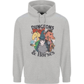 Dungeons & Horses Role Play Games RPG Mens 80% Cotton Hoodie Sports Grey