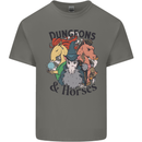 Dungeons & Horses Role Play Games RPG Mens Cotton T-Shirt Tee Top Charcoal