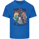 Dungeons & Horses Role Play Games RPG Mens Cotton T-Shirt Tee Top Royal Blue