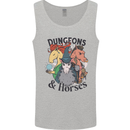 Dungeons & Horses Role Play Games RPG Mens Vest Tank Top Sports Grey