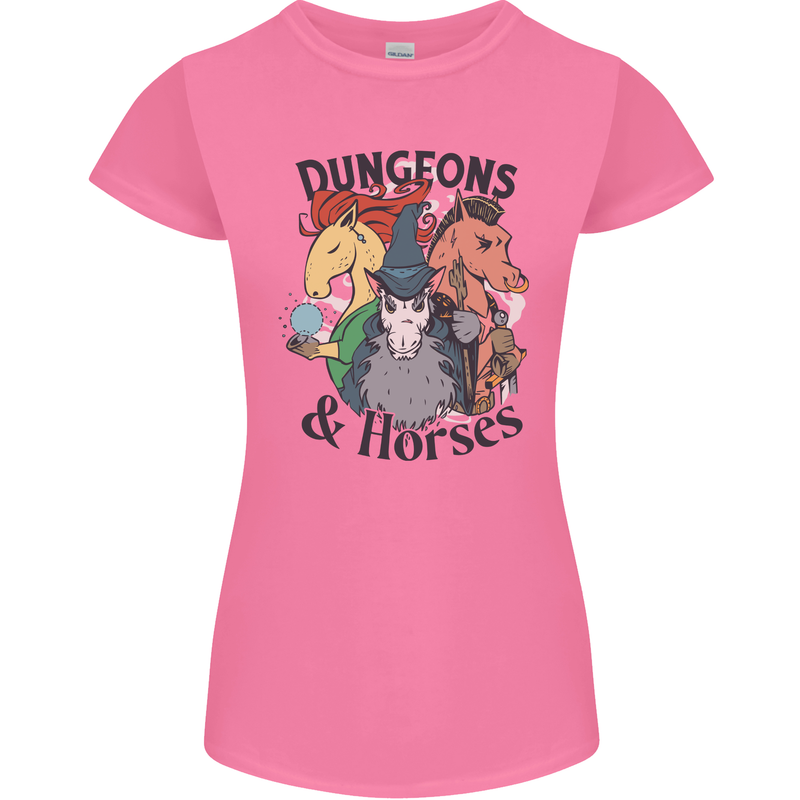 Dungeons & Horses Role Play Games RPG Womens Petite Cut T-Shirt Azalea