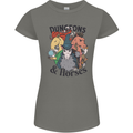 Dungeons & Horses Role Play Games RPG Womens Petite Cut T-Shirt Charcoal