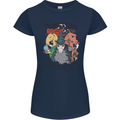 Dungeons & Horses Role Play Games RPG Womens Petite Cut T-Shirt Navy Blue