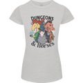 Dungeons & Horses Role Play Games RPG Womens Petite Cut T-Shirt Sports Grey