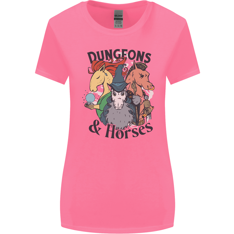 Dungeons & Horses Role Play Games RPG Womens Wider Cut T-Shirt Azalea