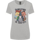 Dungeons & Horses Role Play Games RPG Womens Wider Cut T-Shirt Sports Grey