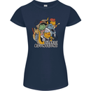Dungeons & Lizards Role Play Games RPG Womens Petite Cut T-Shirt Navy Blue