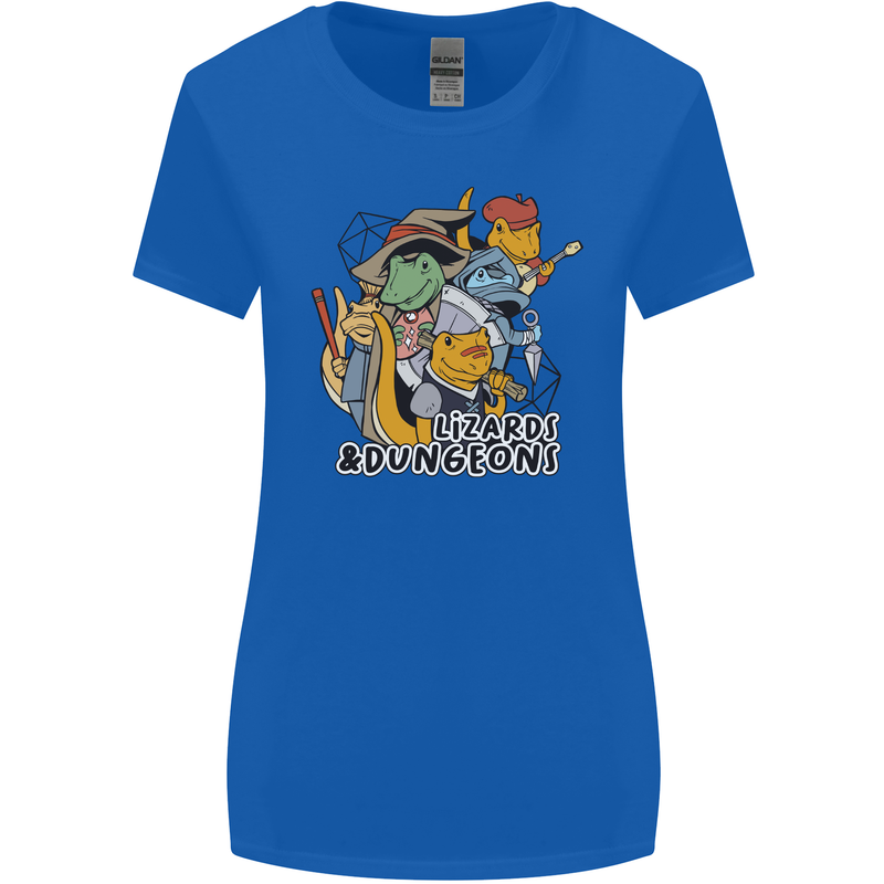 Dungeons & Lizards Role Play Games RPG Womens Wider Cut T-Shirt Royal Blue