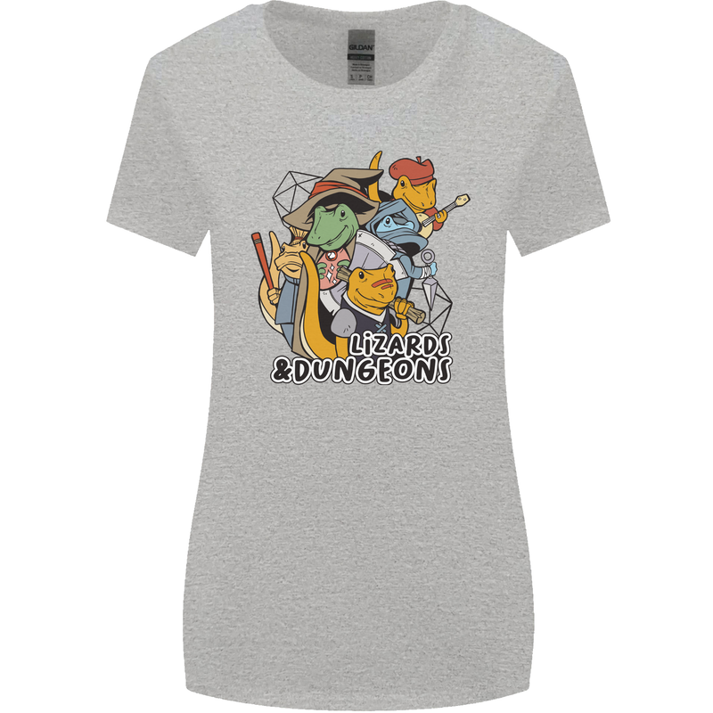 Dungeons & Lizards Role Play Games RPG Womens Wider Cut T-Shirt Sports Grey