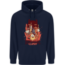 Dungeons & Llamas Role Play Games RPG Mens 80% Cotton Hoodie Navy Blue
