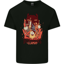 Dungeons & Llamas Role Play Games RPG Mens Cotton T-Shirt Tee Top Black