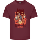 Dungeons & Llamas Role Play Games RPG Mens Cotton T-Shirt Tee Top Maroon