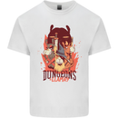Dungeons & Llamas Role Play Games RPG Mens Cotton T-Shirt Tee Top White