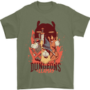 Dungeons & Llamas Role Play Games RPG Mens T-Shirt 100% Cotton Military Green