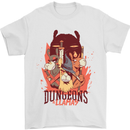 Dungeons & Llamas Role Play Games RPG Mens T-Shirt 100% Cotton White