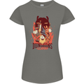 Dungeons & Llamas Role Play Games RPG Womens Petite Cut T-Shirt Charcoal
