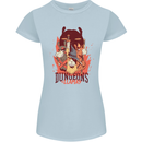 Dungeons & Llamas Role Play Games RPG Womens Petite Cut T-Shirt Light Blue