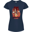 Dungeons & Llamas Role Play Games RPG Womens Petite Cut T-Shirt Navy Blue