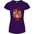 Dungeons & Llamas Role Play Games RPG Womens Petite Cut T-Shirt Purple