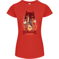 Dungeons & Llamas Role Play Games RPG Womens Petite Cut T-Shirt Red