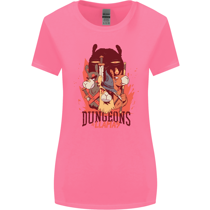 Dungeons & Llamas Role Play Games RPG Womens Wider Cut T-Shirt Azalea
