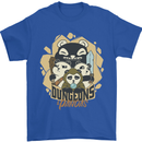Dungeons & Panda Bears Role Play Games RPG Mens T-Shirt 100% Cotton Royal Blue