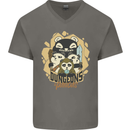 Dungeons & Panda Bears Role Play Games RPG Mens V-Neck Cotton T-Shirt Charcoal