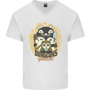 Dungeons & Panda Bears Role Play Games RPG Mens V-Neck Cotton T-Shirt White