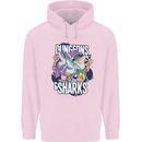 Dungeons & Sharks Role Play Games RPG Mens 80% Cotton Hoodie Light Pink