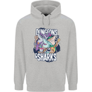 Dungeons & Sharks Role Play Games RPG Mens 80% Cotton Hoodie Sports Grey