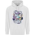 Dungeons & Sharks Role Play Games RPG Mens 80% Cotton Hoodie White