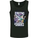 Dungeons & Sharks Role Play Games RPG Mens Vest Tank Top Black