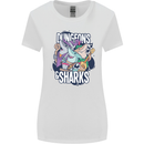 Dungeons & Sharks Role Play Games RPG Womens Wider Cut T-Shirt White