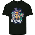 Dungeons & Sloths Role Play Games RPG Kids T-Shirt Childrens Black