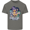 Dungeons & Sloths Role Play Games RPG Kids T-Shirt Childrens Charcoal