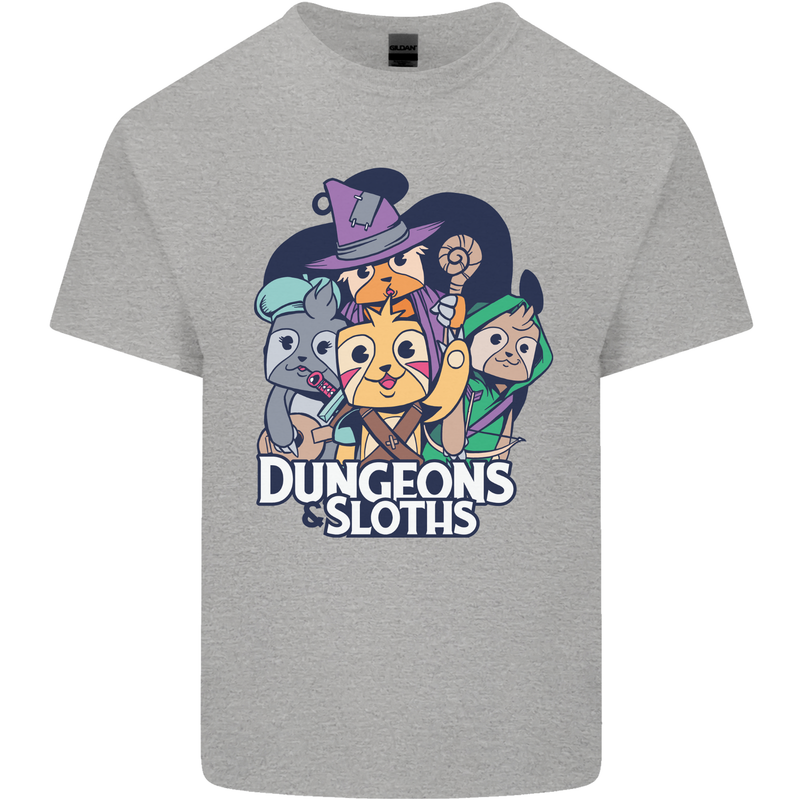 Dungeons & Sloths Role Play Games RPG Kids T-Shirt Childrens Sports Grey