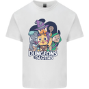 Dungeons & Sloths Role Play Games RPG Kids T-Shirt Childrens White