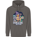 Dungeons & Sloths Role Play Games RPG Mens 80% Cotton Hoodie Charcoal