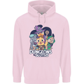 Dungeons & Sloths Role Play Games RPG Mens 80% Cotton Hoodie Light Pink
