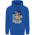 Dungeons & Sloths Role Play Games RPG Mens 80% Cotton Hoodie Royal Blue