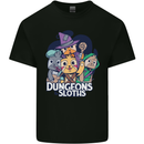 Dungeons & Sloths Role Play Games RPG Mens Cotton T-Shirt Tee Top Black
