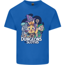 Dungeons & Sloths Role Play Games RPG Mens Cotton T-Shirt Tee Top Royal Blue