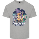 Dungeons & Sloths Role Play Games RPG Mens Cotton T-Shirt Tee Top Sports Grey